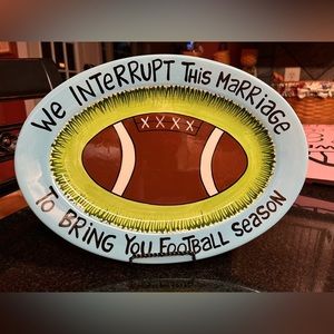 Football decorative serving plate